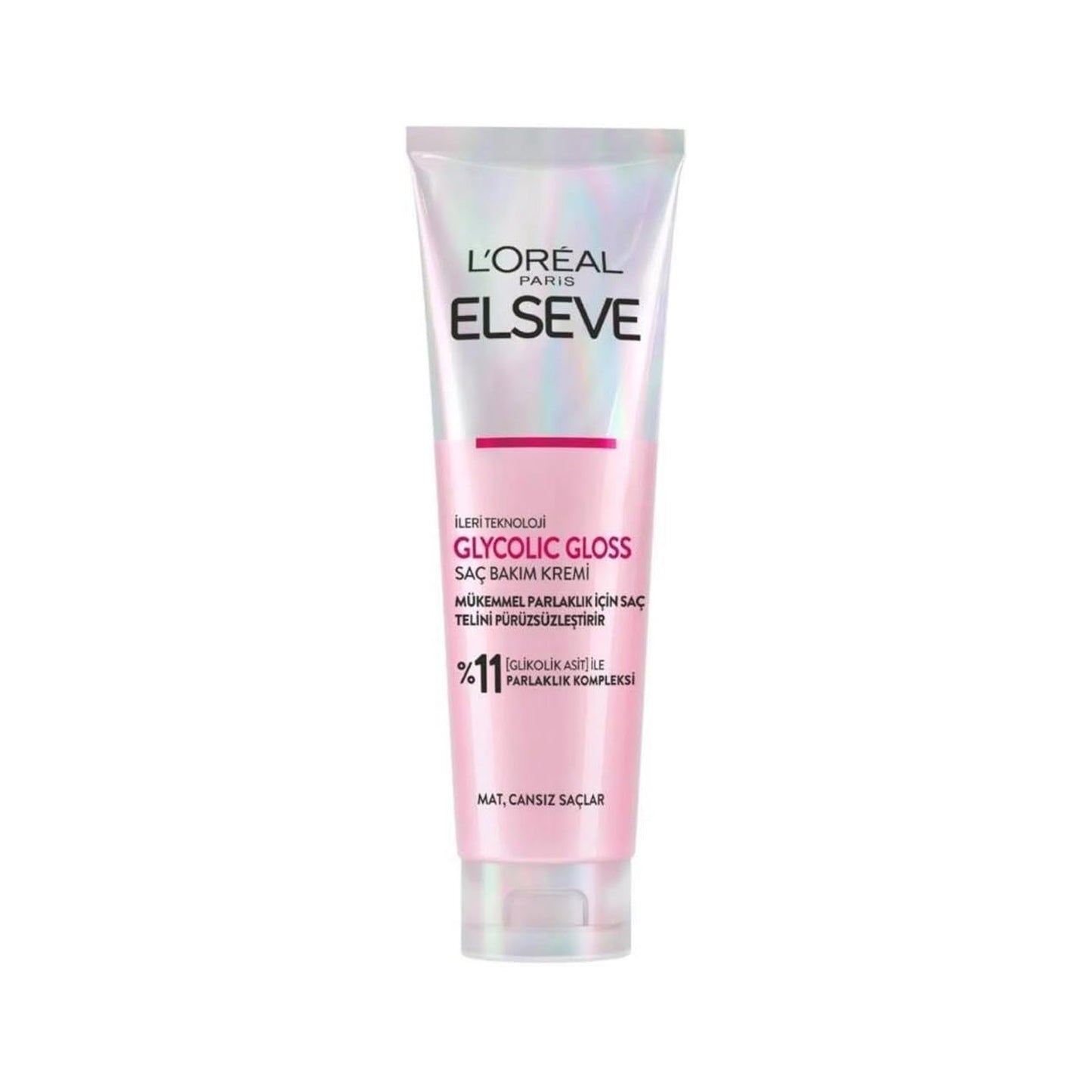 L'Oréal Paris Elseve Glycolic Gloss Mükemmel Parlaklık için Pürüzsüzleştirici Saç Kremi 150ml