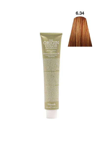 Nook Origin Color Profesyonel Saç Boyası 100ml-Derin Koyu Altın Bakır/Bakır Kestane(6.34-DERİN BAKIR)