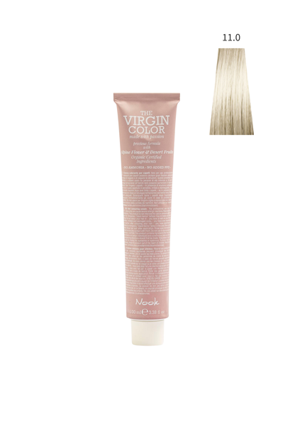 Nook Virgin Color Profesyonel Saç Boyası 100ml -Ekstra Açık Doğal Nötr Sarı(11.0-NATURAL AÇIK PLATIN)