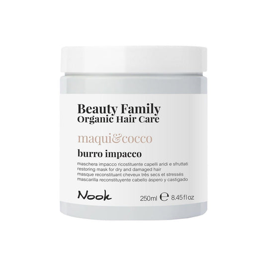 Nook Beauty Family Yıpranmış Saçlar İçin Hindistan Cevizi Macadamia Shea Yağlı Onarıcı Saç Maskesi 250ml