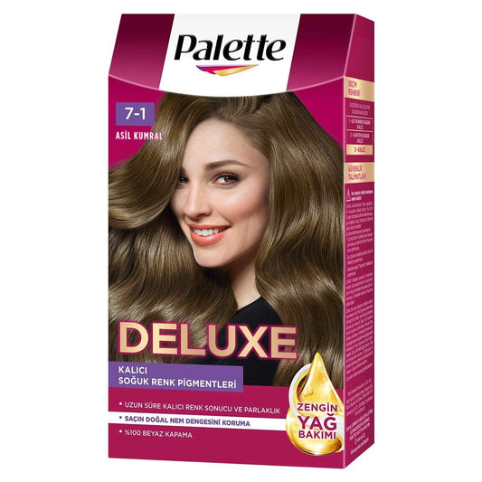 Palette Deluxe Saç Boyası 50ml (7-1 Asil Kumral) 