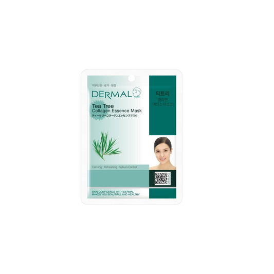 Dermal Korea Tea Tree Çay Ağacı Özlü Besleyici, Nemlendirici, Arındırıcı  Kolajen Maske 23 gr