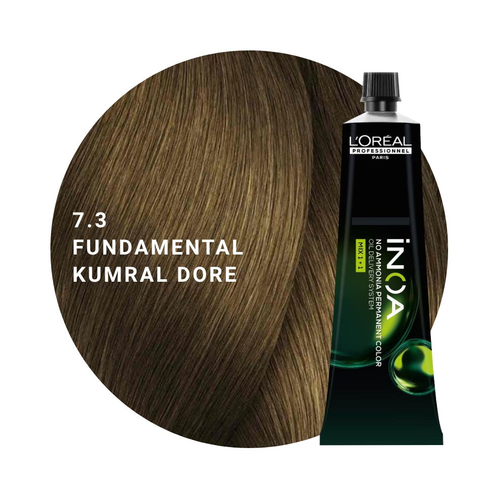 L’Oréal Professionnel INOA Saç Boyası 60gr - 7.3 Fundamental Kumral Dore