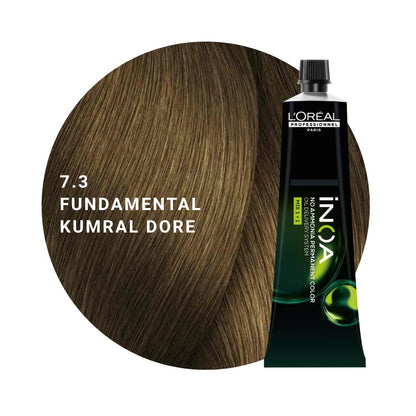 L’Oréal Professionnel INOA Saç Boyası 60gr - 7.3 Fundamental Kumral Dore