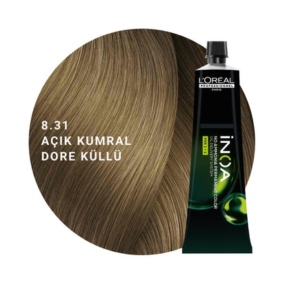 L’Oréal Professionnel INOA Saç Boyası 60gr - 8.31 Açık Kumral Dore Küllü