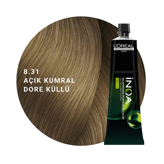 L’Oréal Professionnel INOA Saç Boyası 60gr - 8.31 Açık Kumral Dore Küllü