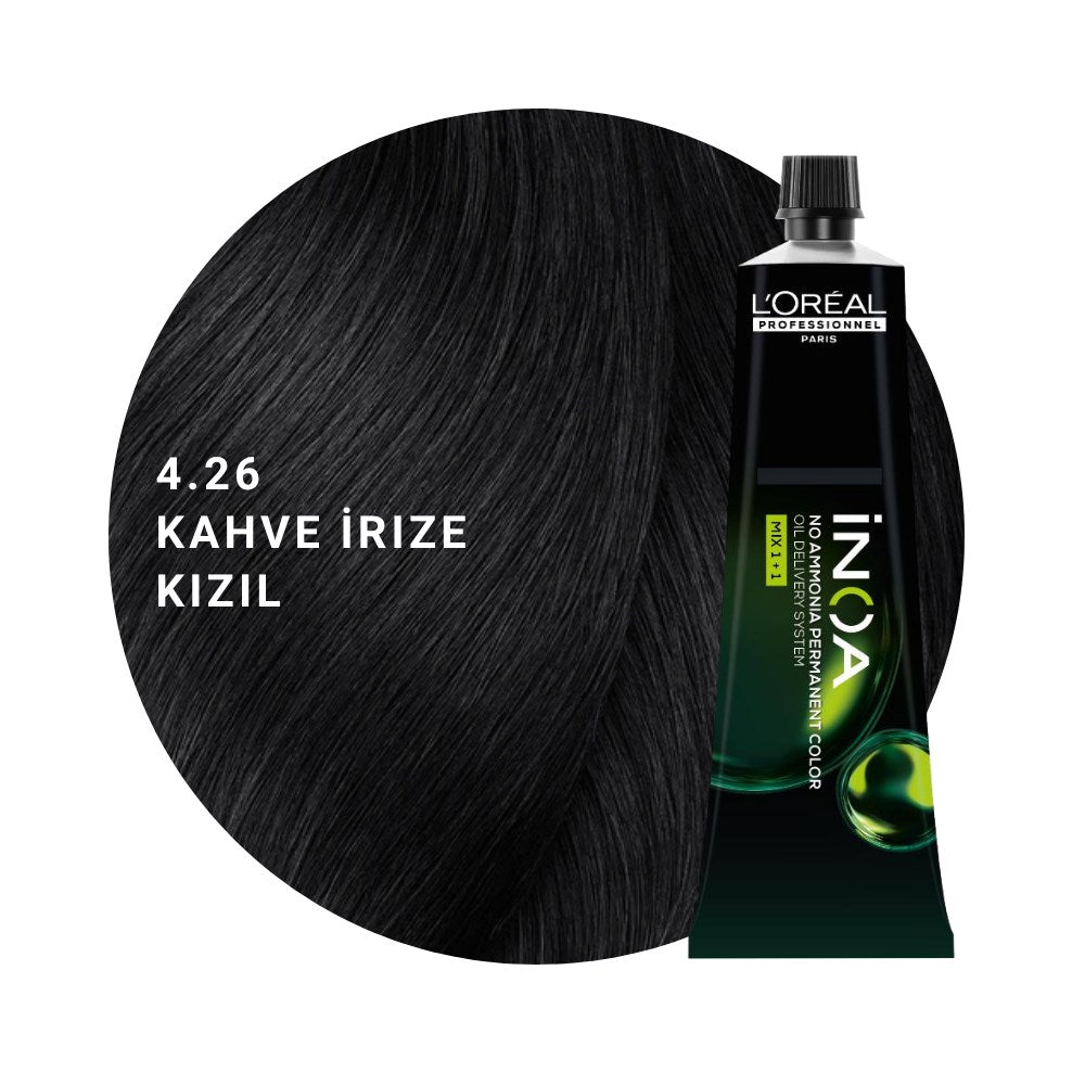 L’Oréal Professionnel INOA Saç Boyası 60gr - 4.26 Kahve İrize Kızıl