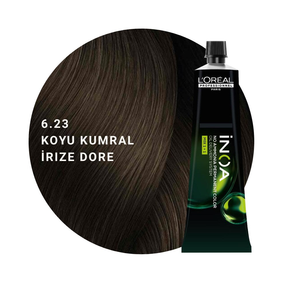 L’Oréal Professionnel INOA Saç Boyası 60gr - 6.23 Koyu Kumral İrize Dore