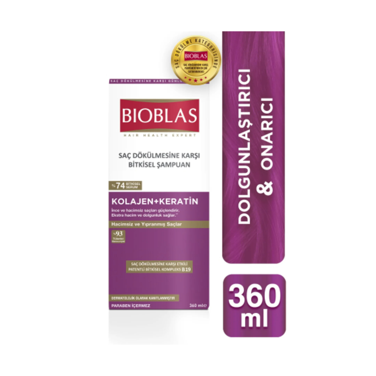 Bioblas - Kolajen + Keratin Dökülme Önleyici Saç Şampuanı 360 ml