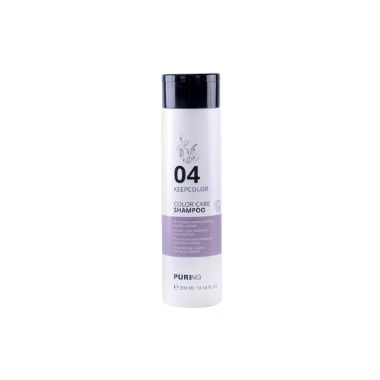 PURING 04 Keepcolor Boyalı Saçlar için Keten Tohumu Yağı & E Vitaminli Renk Koruyucu Şampuan 300ml