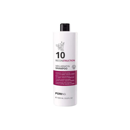 PURING 10 Reconstruction Yıpranmış Saçlar için Bitkisel Keratin&Amino Asitli Onarıcı Şampuan 1000ml