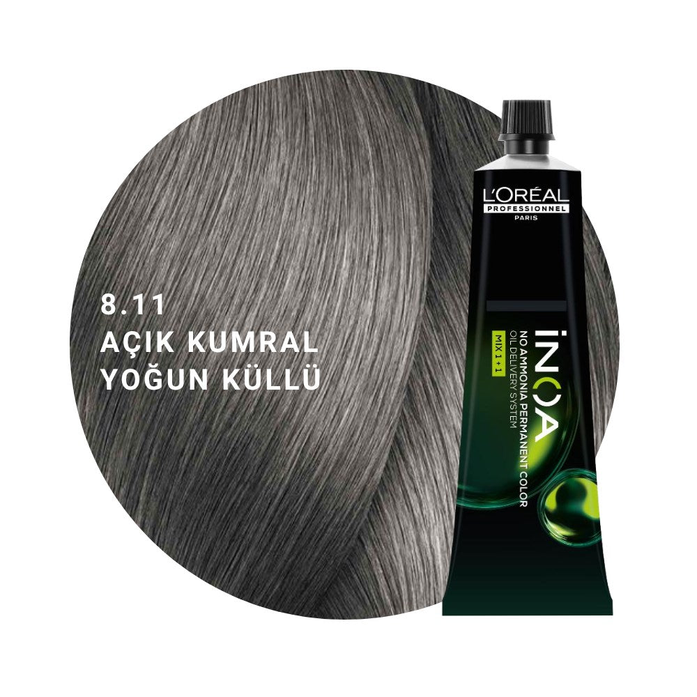 L’Oréal Professionnel INOA Saç Boyası 60gr - 8.11 Açık Kumral Yoğun Küllü