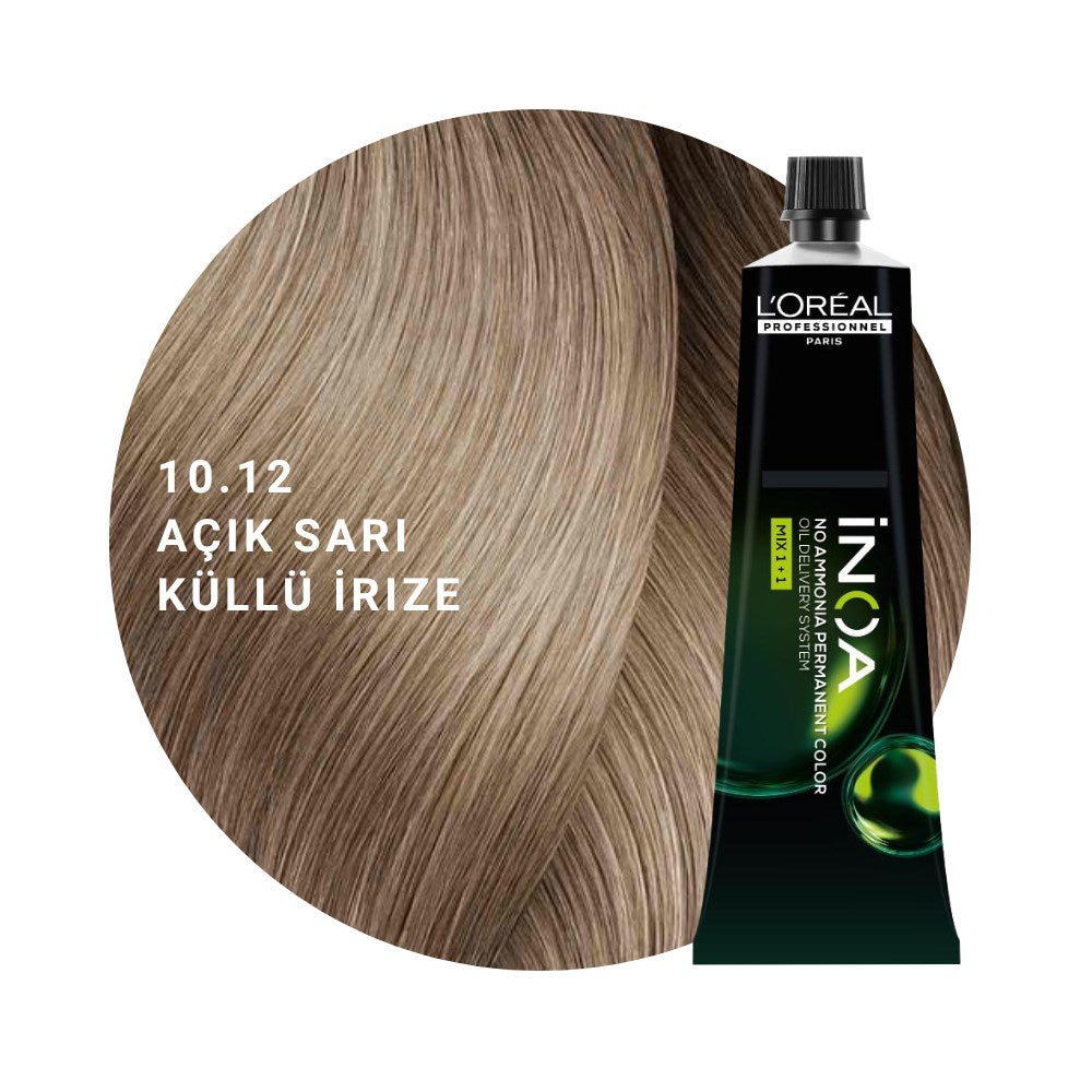 L’Oréal Professionnel INOA Saç Boyası 60gr - 10.12 Açık Sarı Küllü İrize