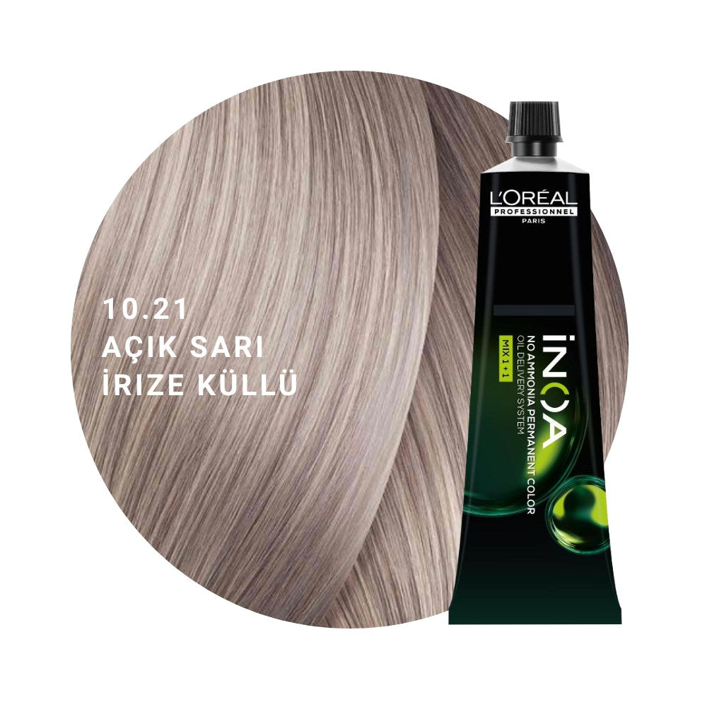 L’Oréal Professionnel INOA Saç Boyası 60gr - 10.21 Açık Sarı İrize Küllü