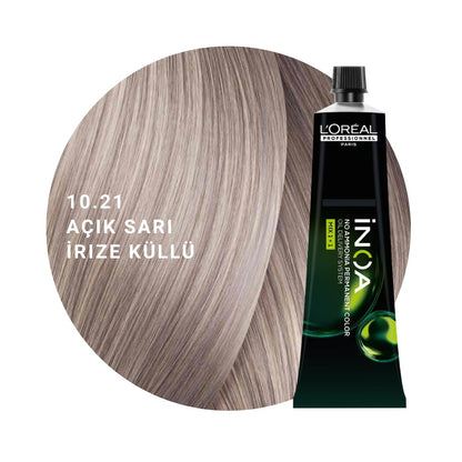 L’Oréal Professionnel INOA Saç Boyası 60gr - 10.21 Açık Sarı İrize Küllü