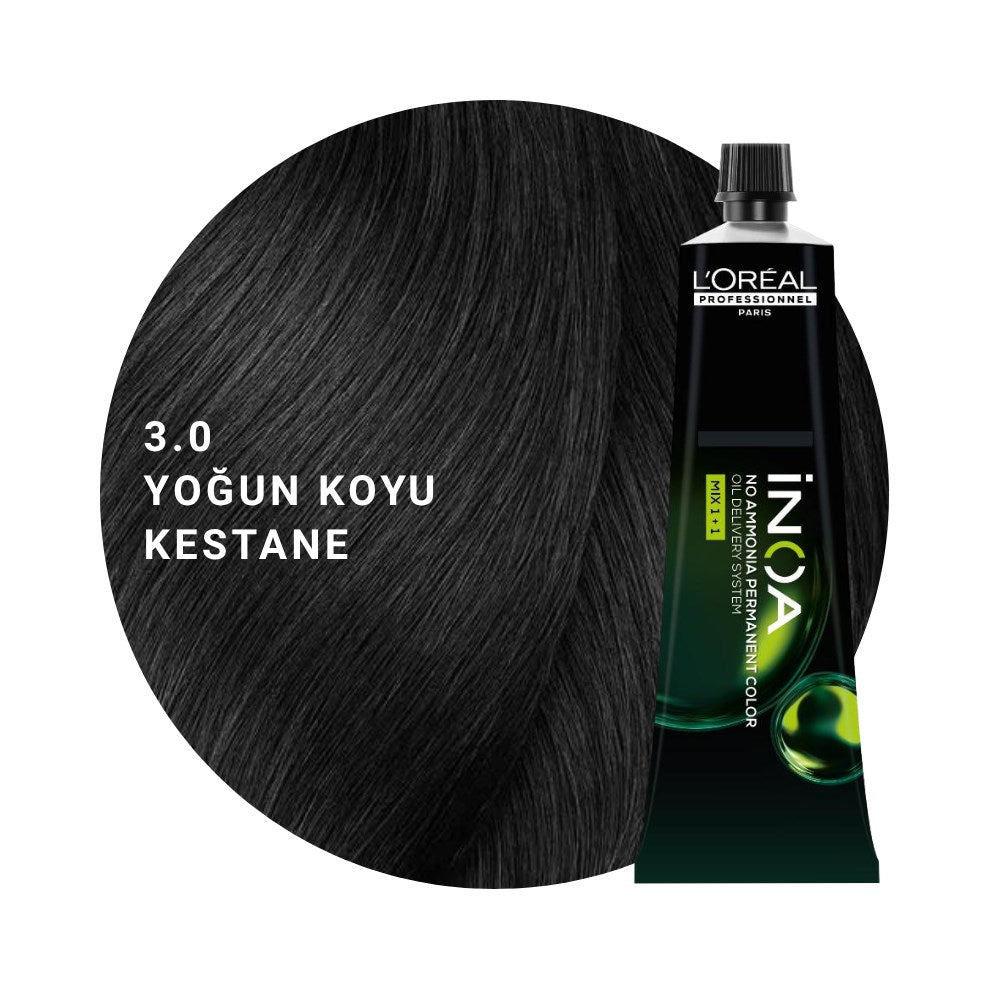 L’Oréal Professionnel INOA Saç Boyası 60gr - 3.0 Yoğun Koyu Kestane