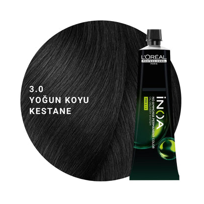 L’Oréal Professionnel INOA Saç Boyası 60gr - 3.0 Yoğun Koyu Kestane