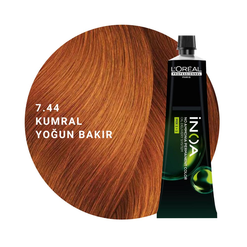 L’Oréal Professionnel INOA Saç Boyası 60gr - 7.44 Kumral Yoğun Bakır