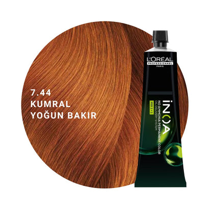 L’Oréal Professionnel INOA Saç Boyası 60gr - 7.44 Kumral Yoğun Bakır