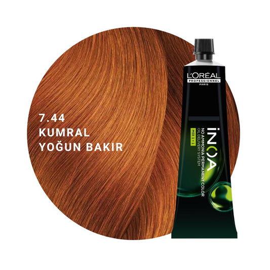 L’Oréal Professionnel INOA Saç Boyası 60gr - 7.44 Kumral Yoğun Bakır