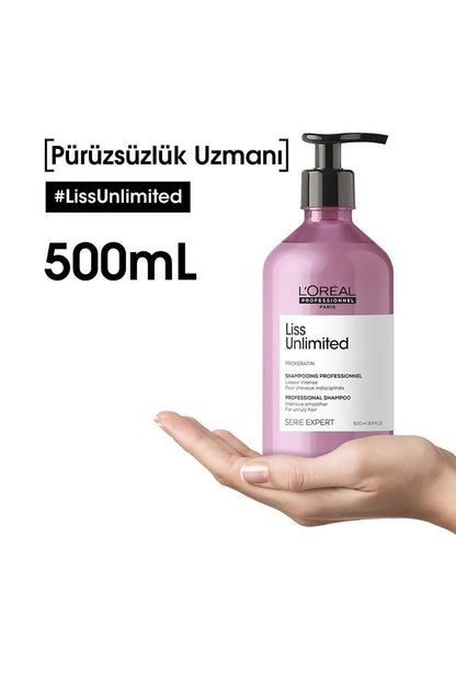 L'Oreal Professionnel Expert Liss Unlimited Elektriklenme Karşıtı Ve Yoğun Yumuşaklık Veren Şampuan 500 ml